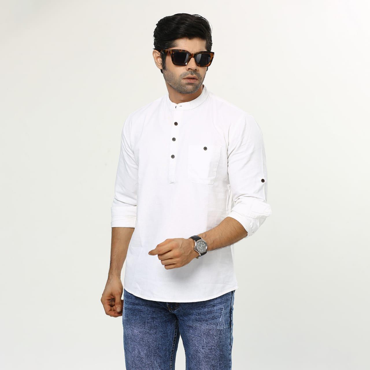 Solid collar shirt