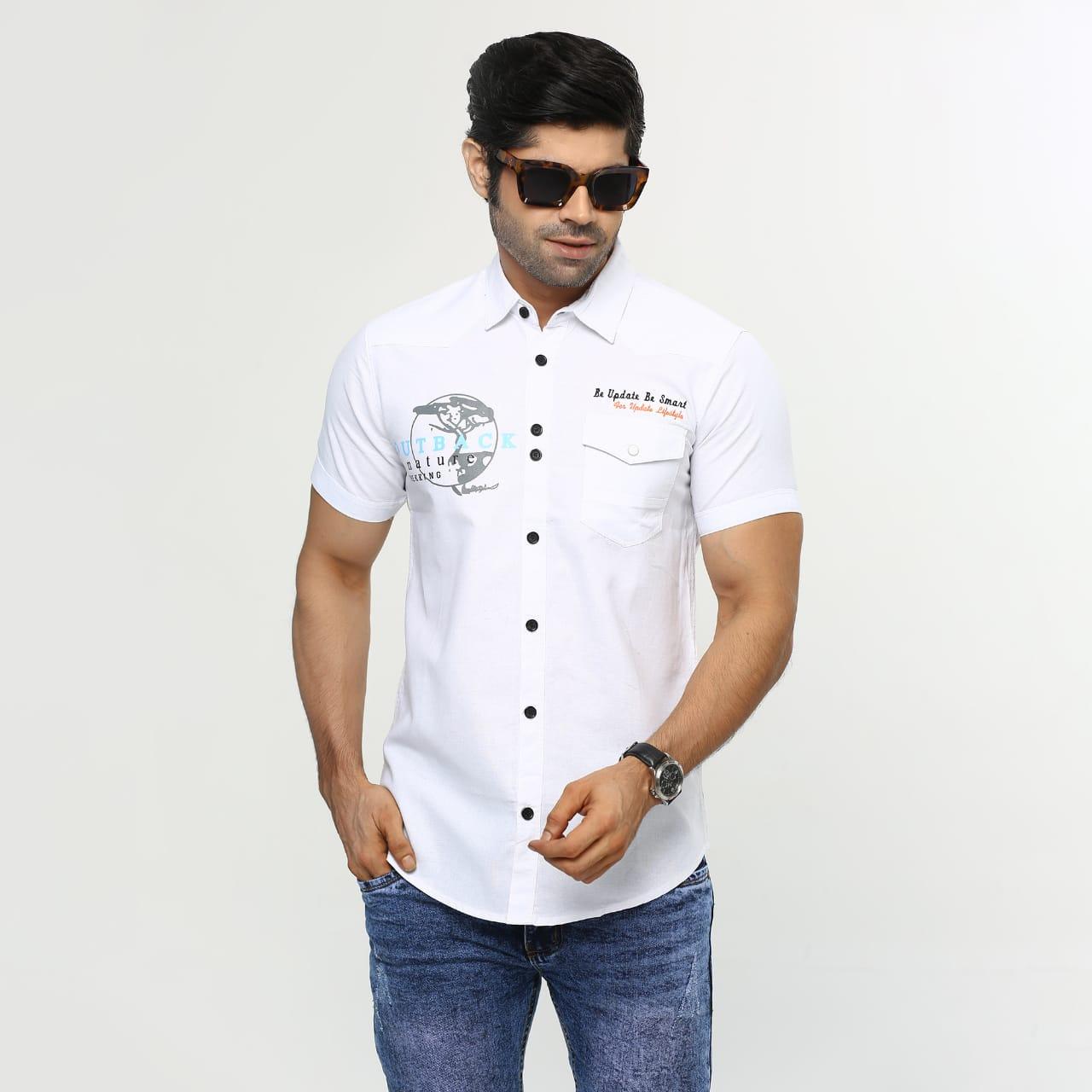 Solid collar shirt