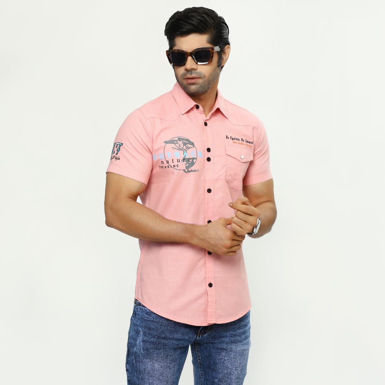 Solid collar shirt