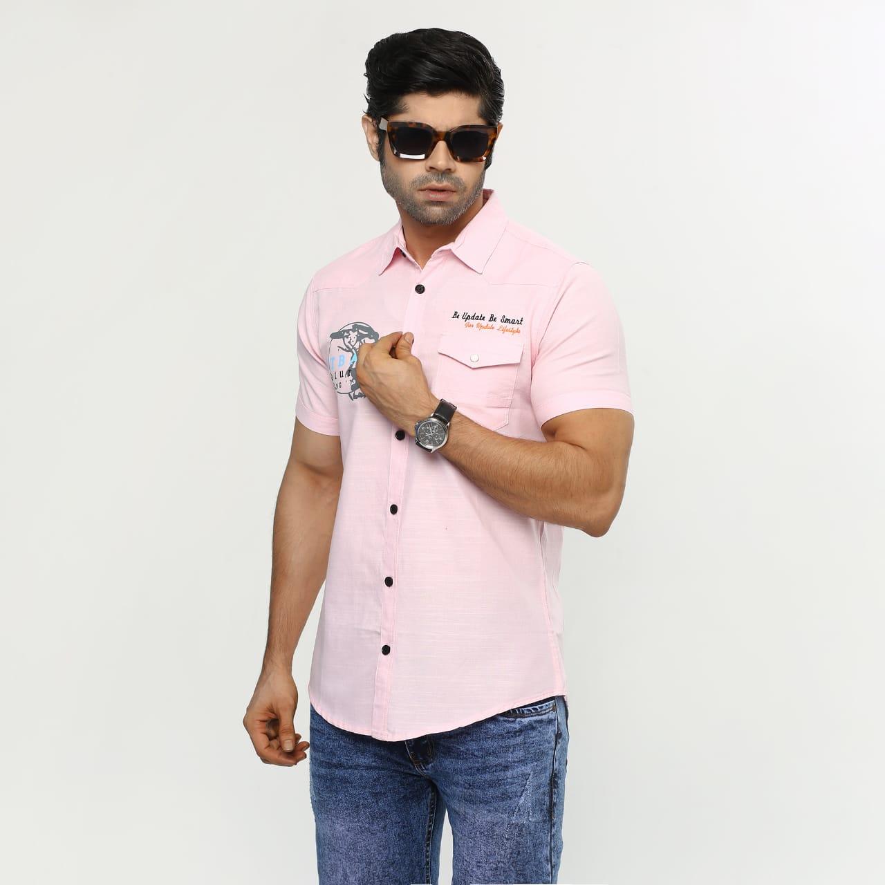 Solid collar shirt