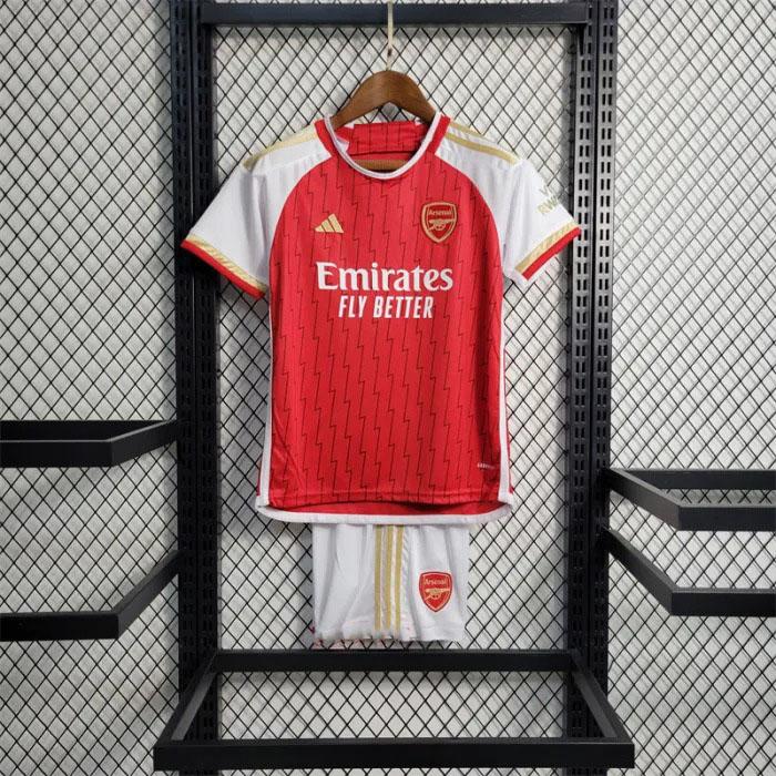 Arsenal Mesh Cotton Short Sleeve Home Jersey With Short Pant 2023-24 Season