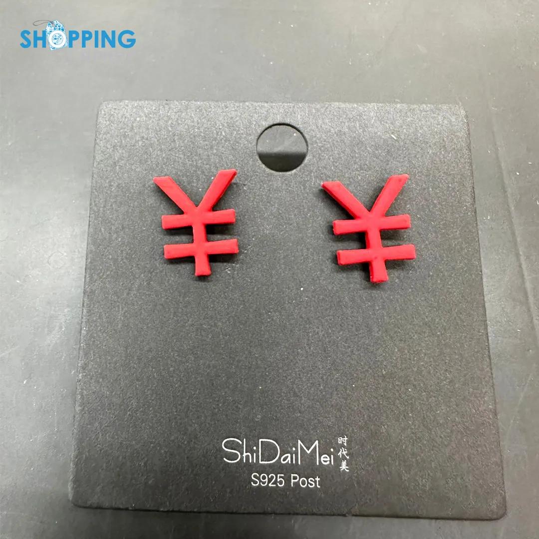 BTS Style Japanese Yen Symbol Earring