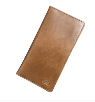 Cloudy Forest Long Oil Pull Up Bifold Checkbook Wallet Money Bag