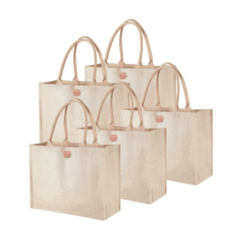 Double Layer Jute Fiber Burlap Tote Bags Large Beach Bags For Women