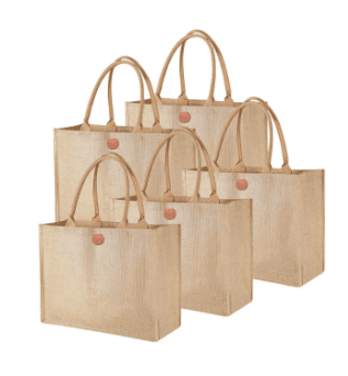 Jute Burlap Tote Bags Large Beach Bags for Women