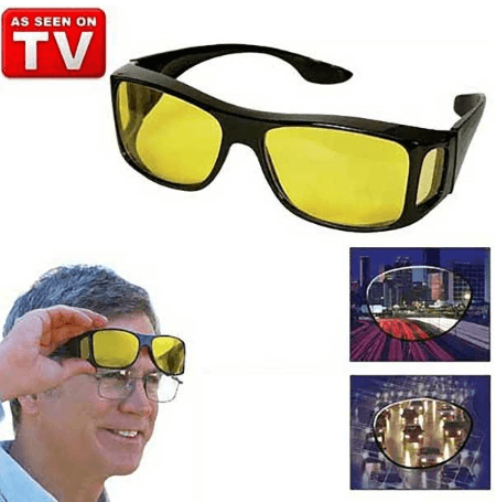 Single HD Night Vision Wrap Around Glass