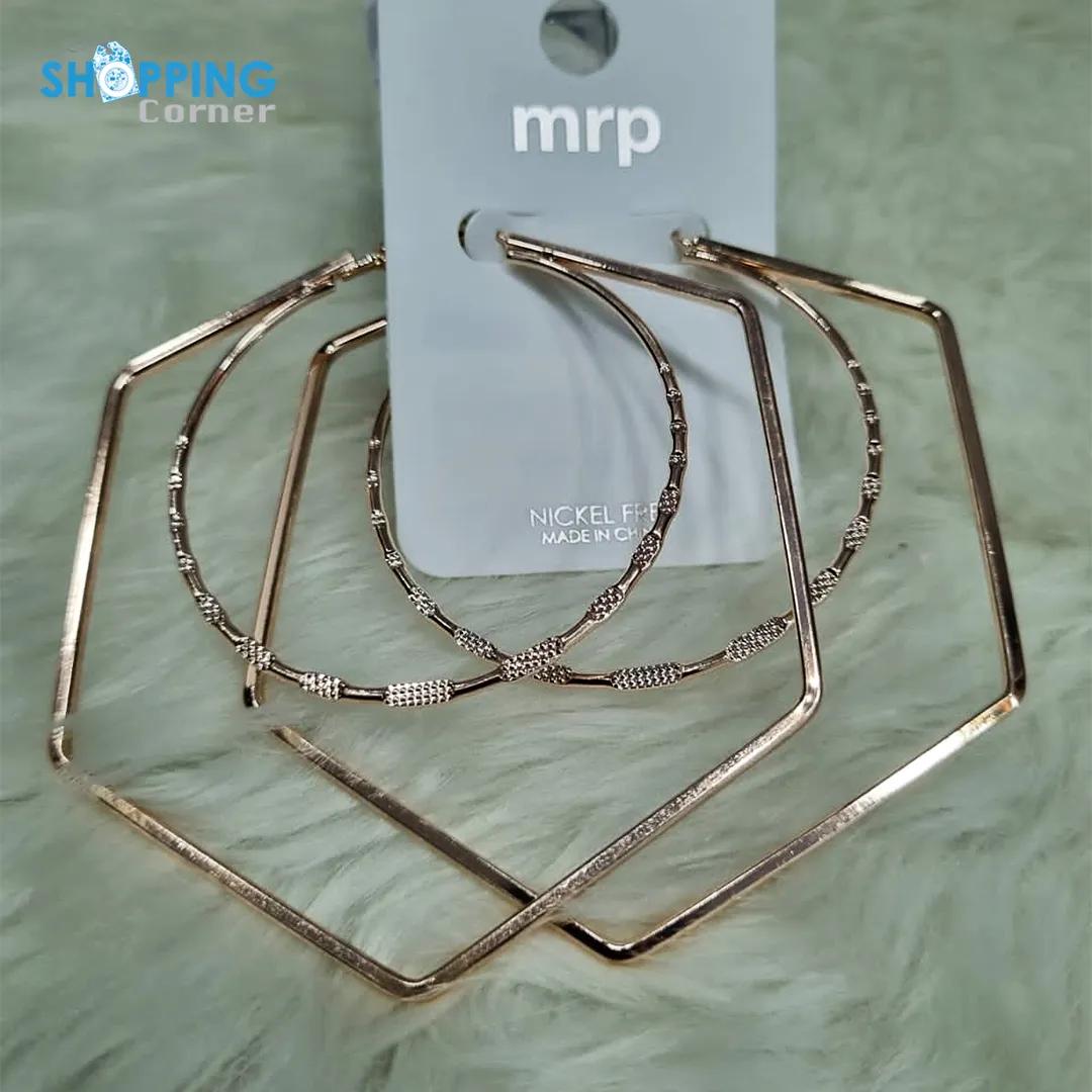 Rose Gold Honeycomb Large Earring