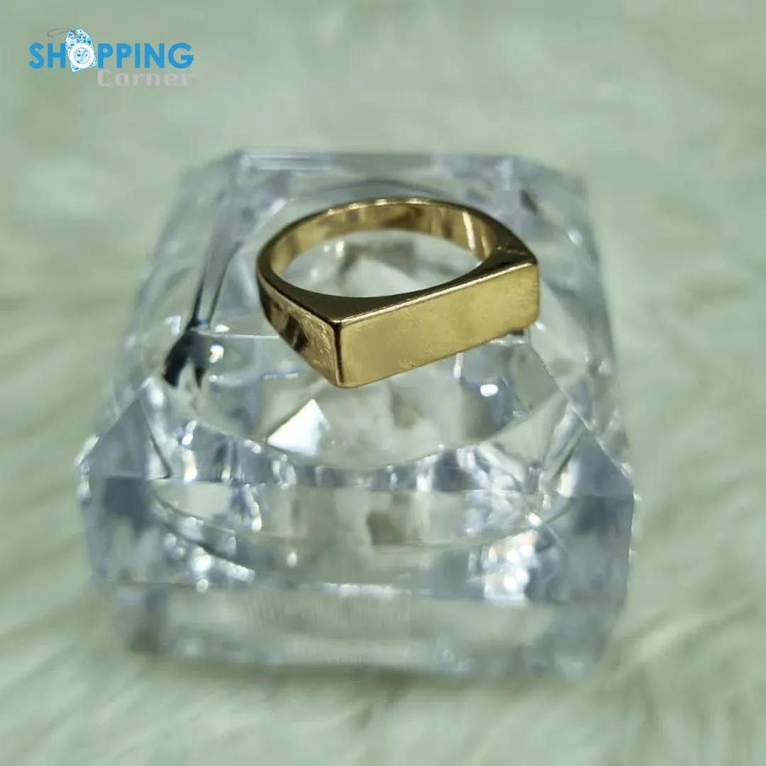 Rectangular Yellow Gold Plated Signet Ring