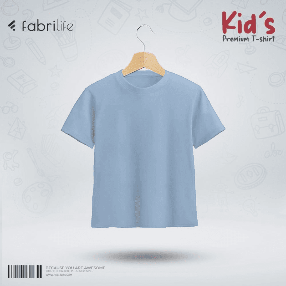 Kids Premium Blank T-Shirt - Sky_Blue