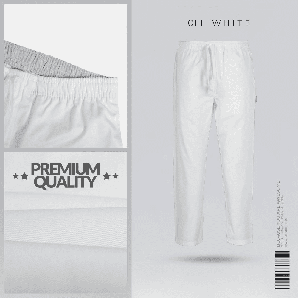 Mens Premium Trouser - Off White
