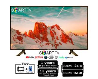 Vikan 32'' Double Glass tv Smart Android wifi Hd Led Tv 4k Supported Ram 2 gb Rom 16 gb