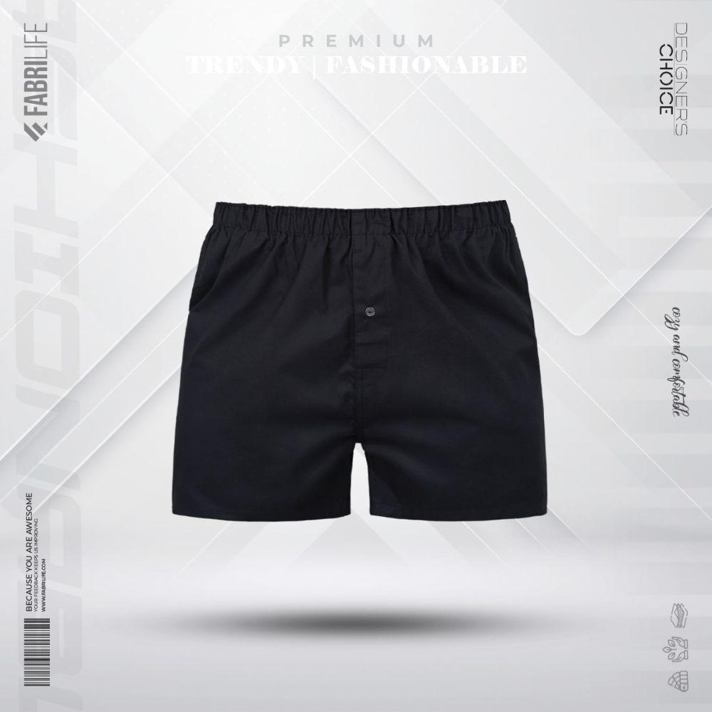 Mens Premium Woven Boxer Shorts - Junior Black