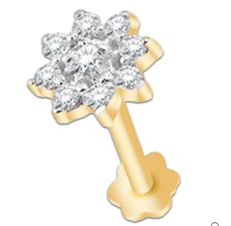 Thirteen Stone Diamond Nose Pin - SAJ -EVC -DN -07
