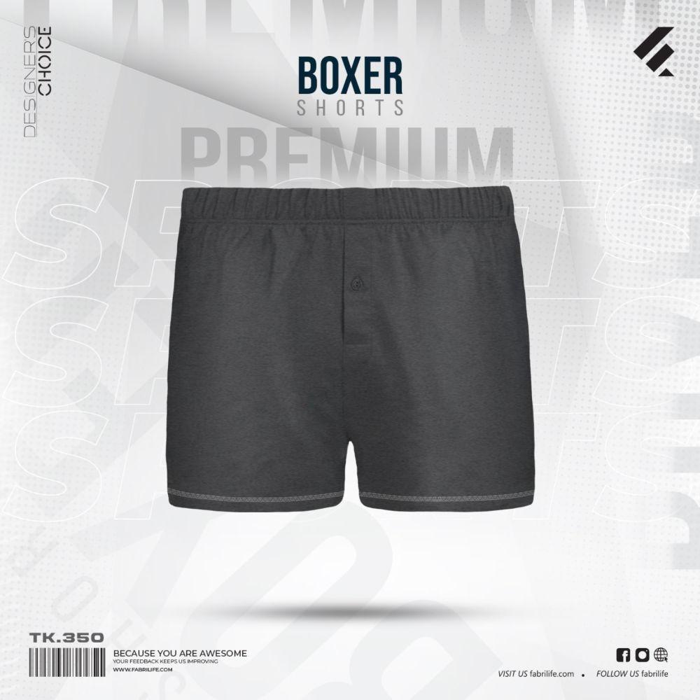 Mens Premium Cotton Boxer Shorts - Anthra Melange