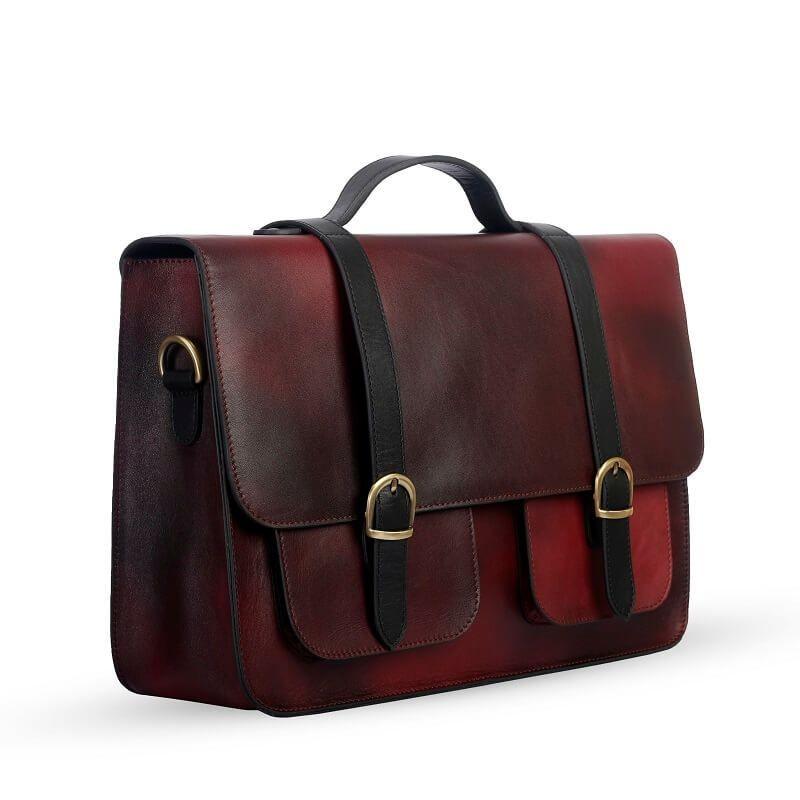 Antique Cara Leather Executive Bag SB-LP48