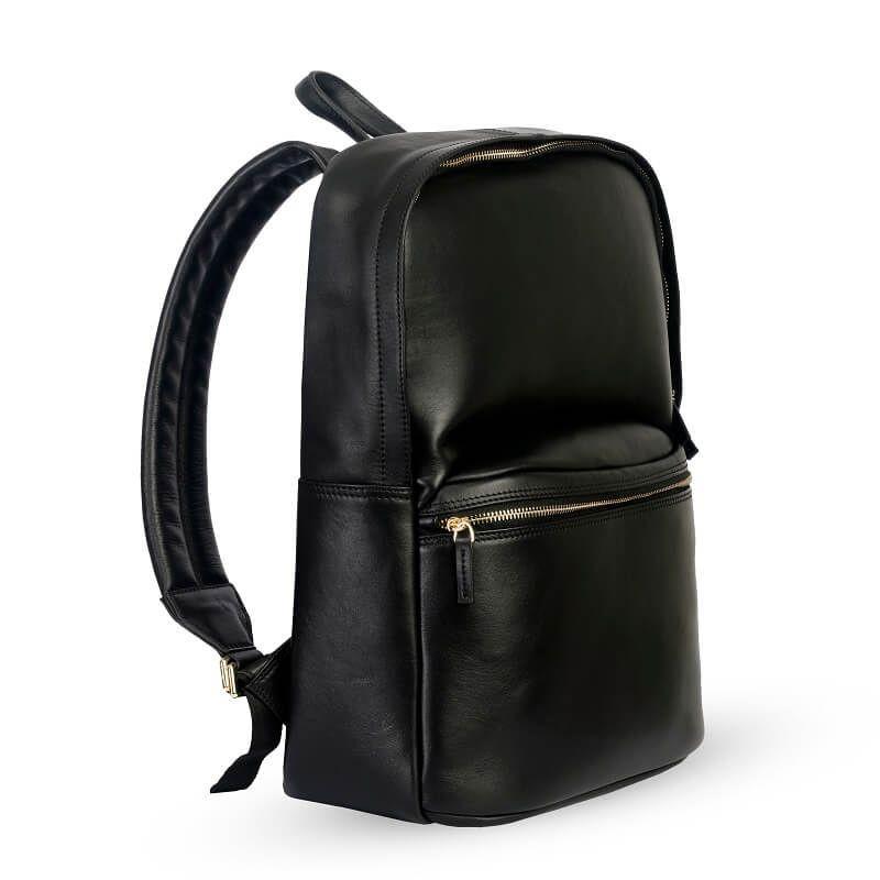 Yozora Black Leather Backpack SB-BP101