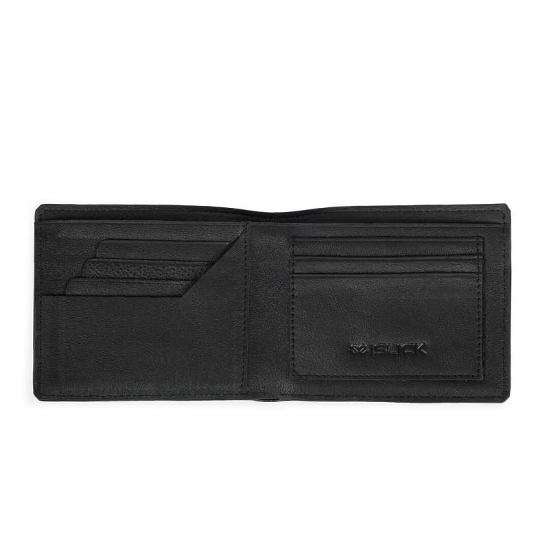 Black Executive Leather Slim Wallet SB-W128