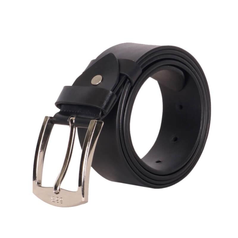 Black SSB Leather Belt for Men SB-B70