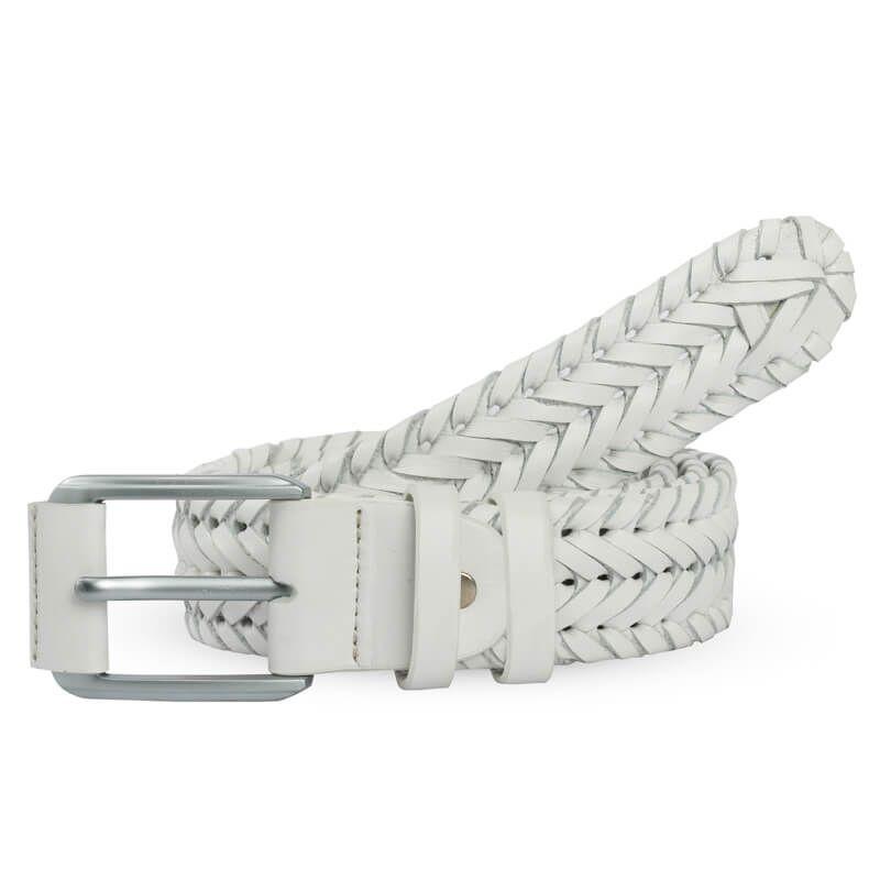 White Plaited Leather Belt SB-B68