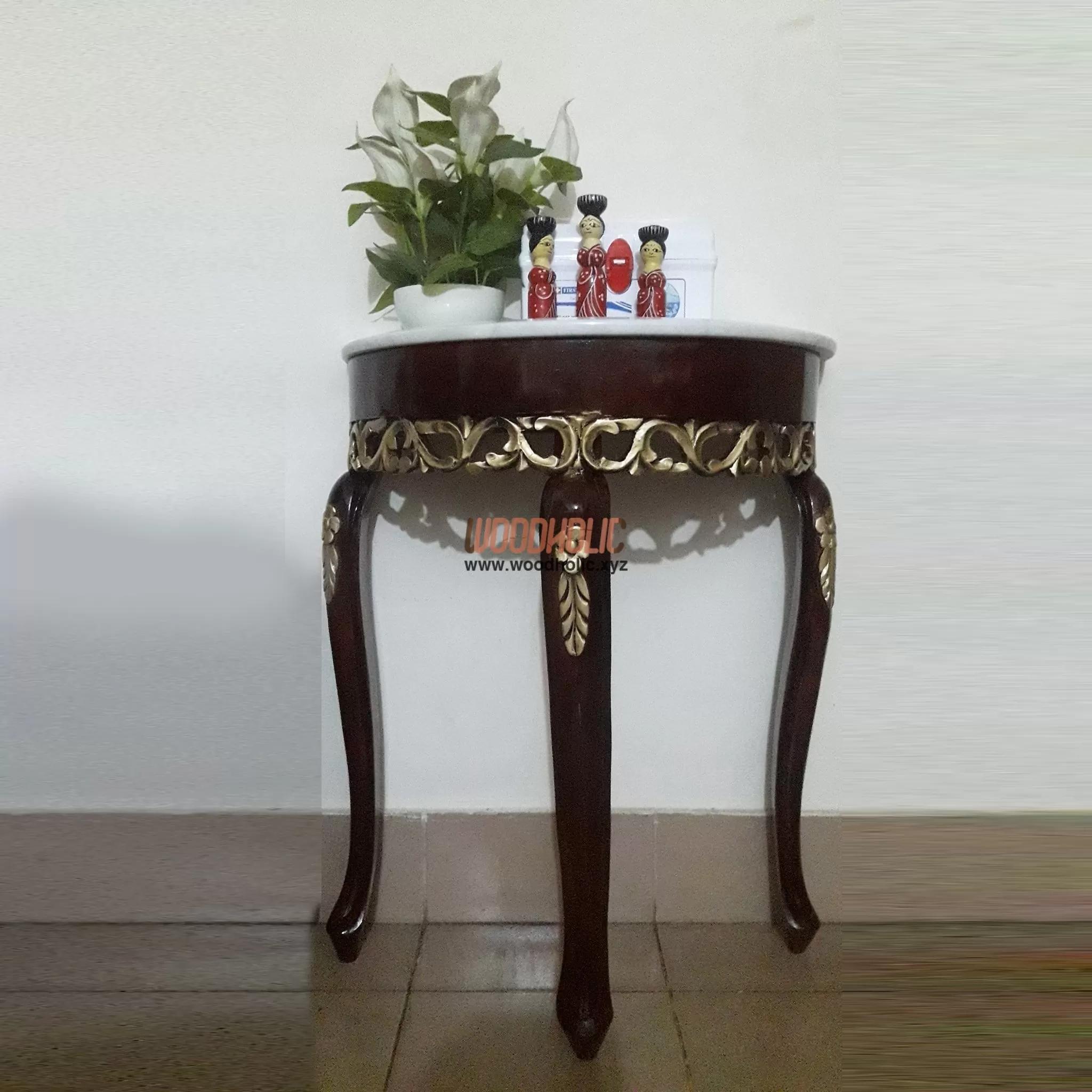 Luxury Wooden D-TABLE, Wooden Side Table