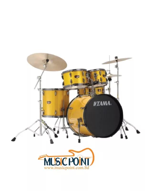 TAMA IP50HH6NB-GYS Imperialstar Drum 5-Piece Drum Kit w/Hardware,Cymbal Set, Golden Yellow Sparkle