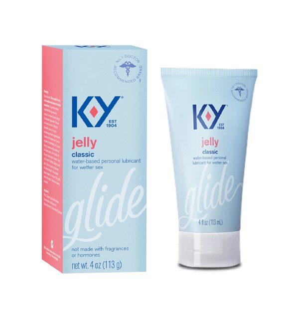 K-Y Jelly Lube, Personal Lubricant, Water-Based Formula, Safe to Use with Latex Condoms, For Men