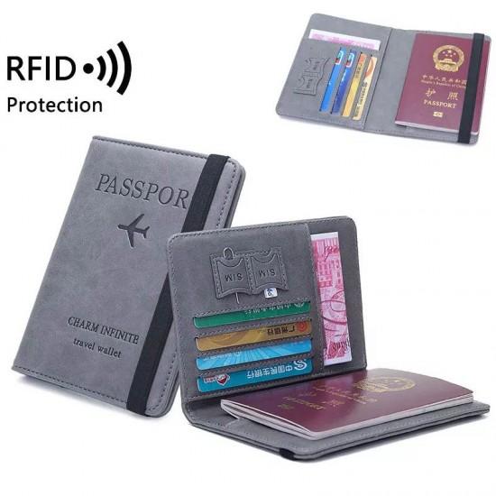 Business Leather Passport Covers Holder Wallet Case