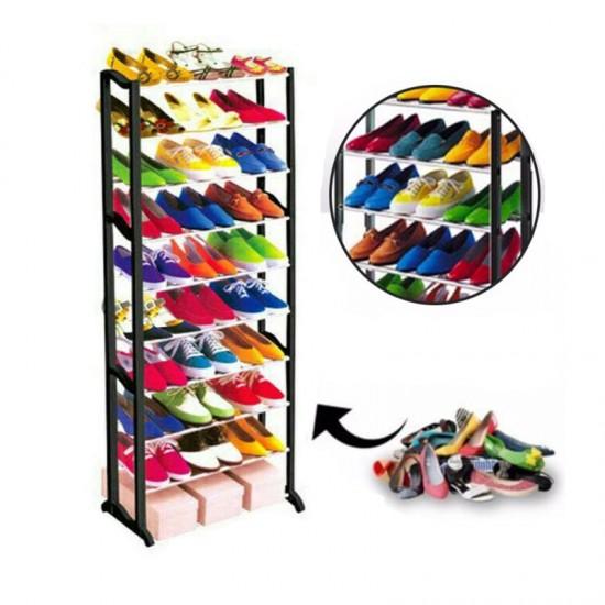 Amazing Shoe Rack With 10 Layer 30 Pair Capacity