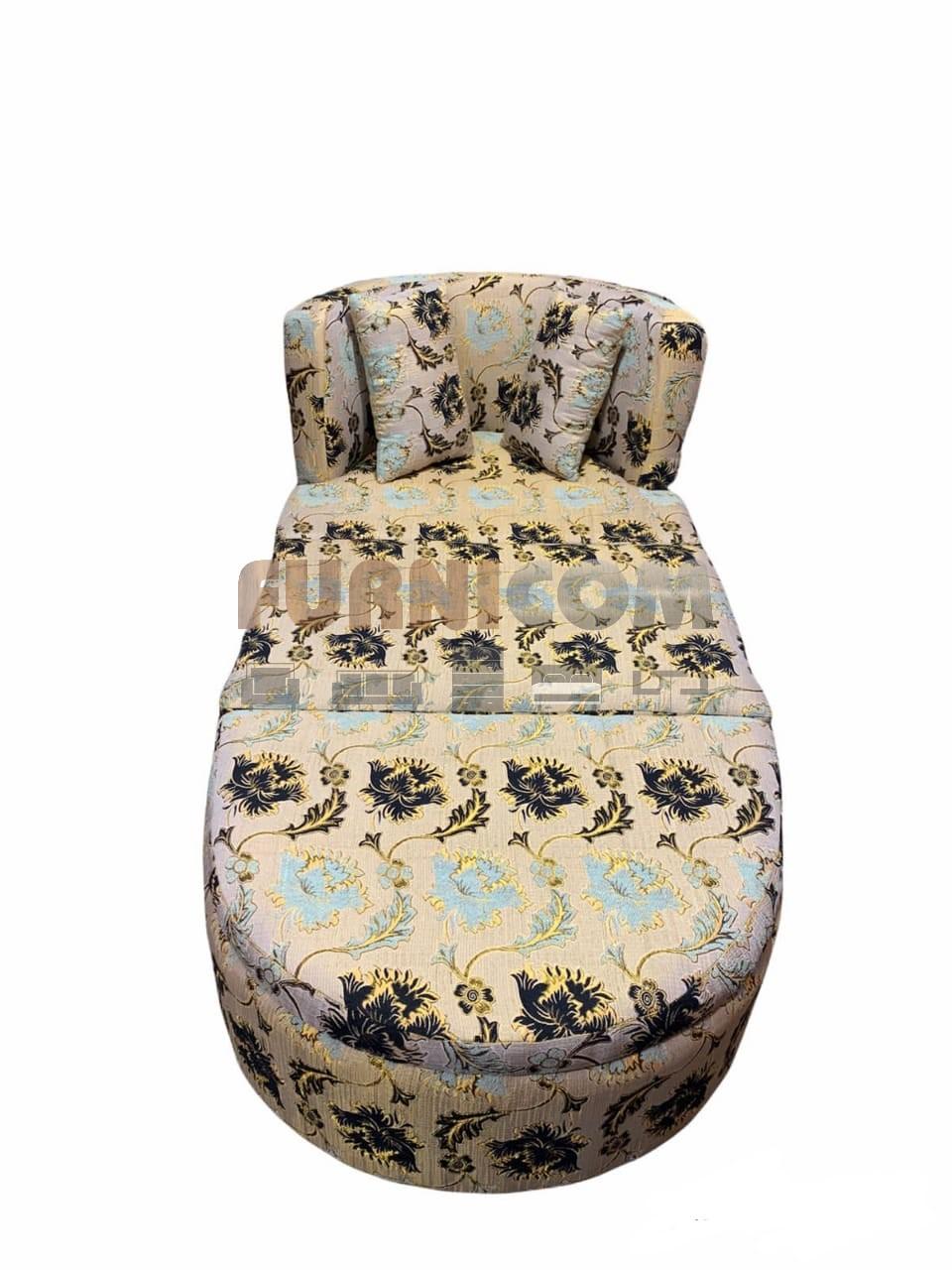 Florobella Floral Divan Living Room Furniture Divan Sofa Set with Cushions and Ottoman