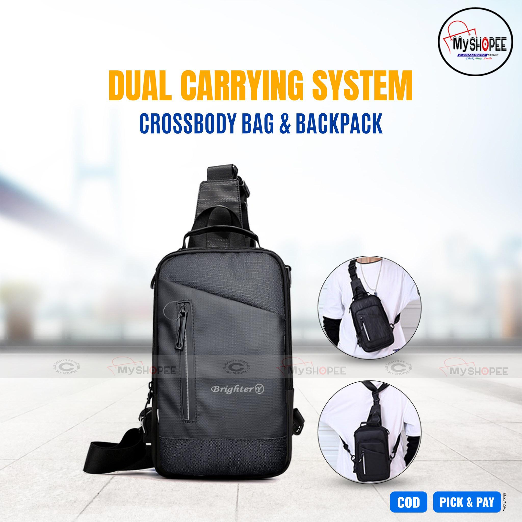Dual Carrying System Backpack Crossbody Sling Bag Shoulder bag