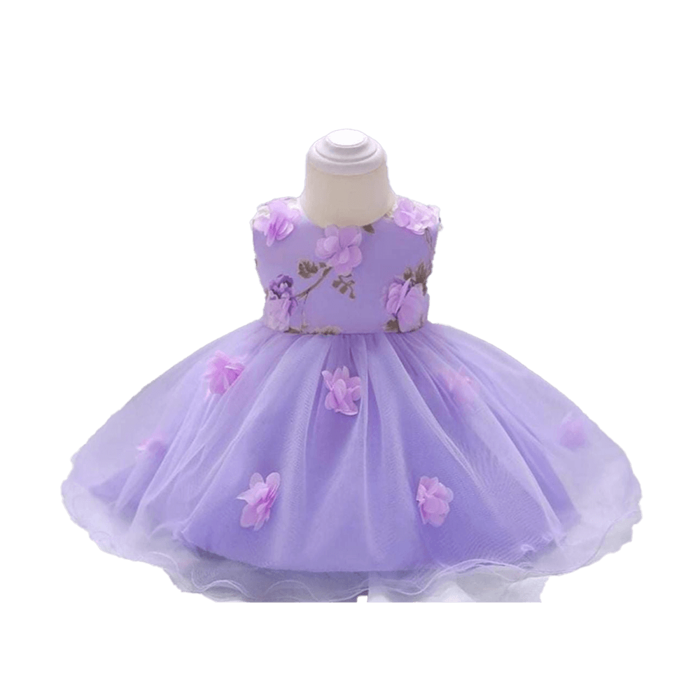 Baby Girl Party Dress - BC-03 - Purpel