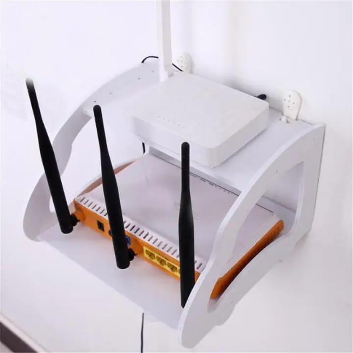 Living Room TV wall set top box rack wifi router storage wall hanging decorative space saver bedroom rack