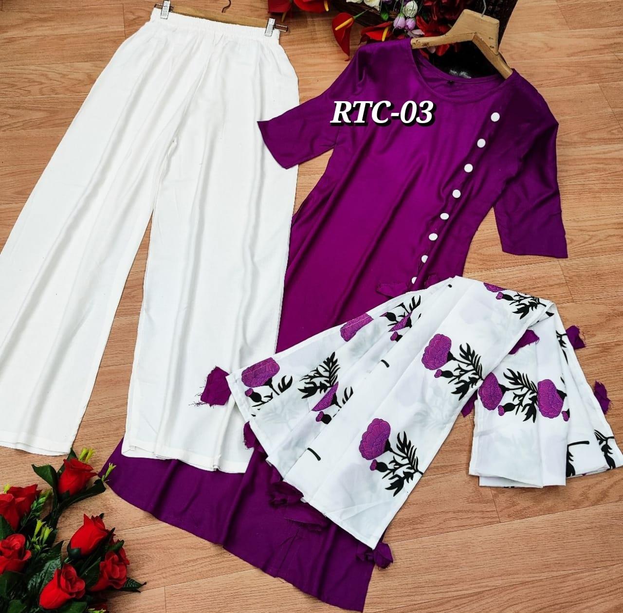 Summer Ready Three Pieces Lais Work Linen Fashionable Stitched Kurti Shalwar Kameez For Stylish Women / Girls - 3 Pice Dress