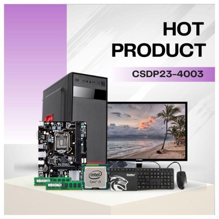 Full Desktop Computer (Intel Core i3 4th Gen. / Ram 8GB DDR3 / Rom 128GB SSD / 19" LED Monitor / Windows 10 / with Keyboard & Mouse - (CSDP23-4003)