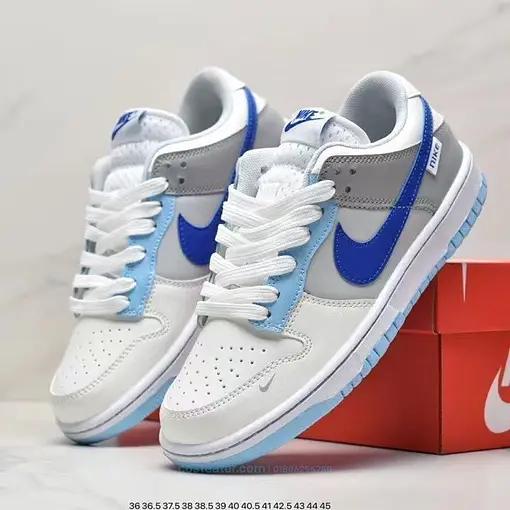 Hot-selling Authentic Nike Dunk Low GS ‘Just Stitch It – Hyper Royal’ Sea Salt Blue Low-Top Skateboard Shoes Men Women Same Style Couple Casual Shoes Unisex Casual Lace-Up Casual Sports Shoes Low Breathable Sneakers
