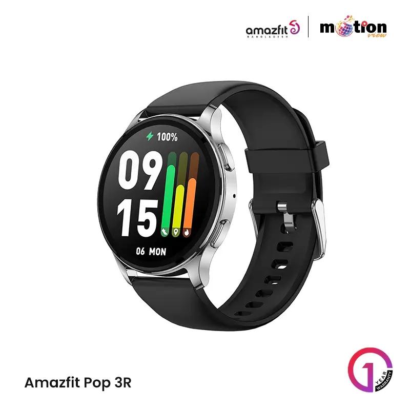 Amazfit Pop 3R Calling 1.43" HD AMOLED Smart Watch - Black