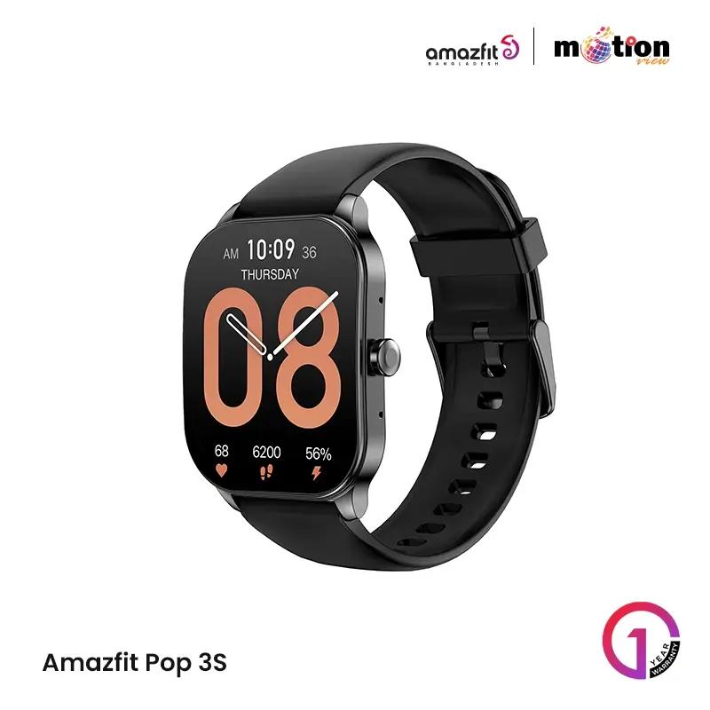 Amazfit Pop 3R Calling 1.43" HD AMOLED Smart Watch - Silver