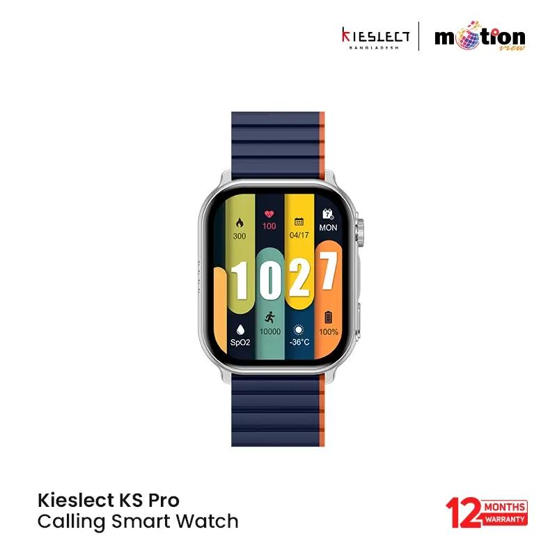 Kieslect KS Pro Calling 2.01" AMOLED Smart Watch ( Free Strap + Protector) - Silver