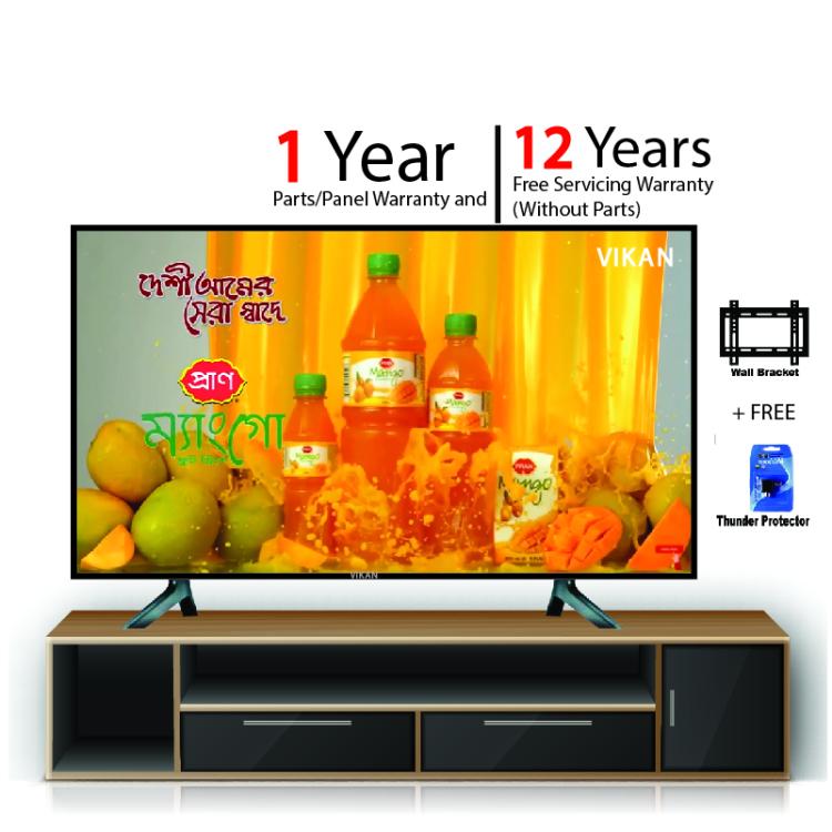 Vikan 24'' Double Glass Hd Led Tv Basic 4k Supported