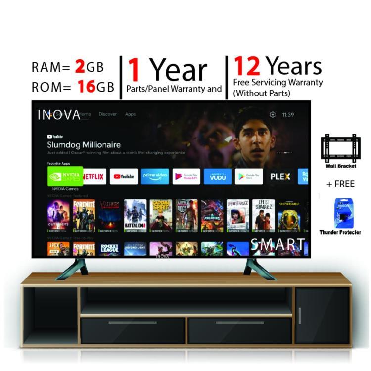 43 '' Inova Smile Android Smart /wifi ( RAM-2 GB-ROM 16 GB )full HD LED TV - Black