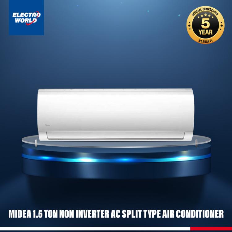 Midea 1.5 Ton Non Inverter Ac Split Type Air Conditioner 5 Year Compressor Official Warranty