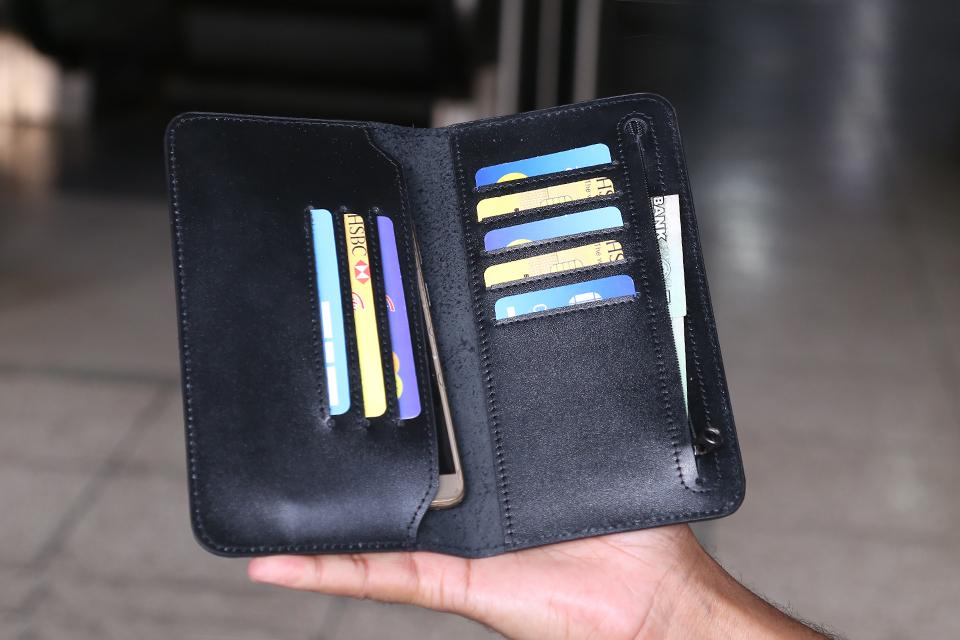 Leather Mobile Cover Cum Wallet