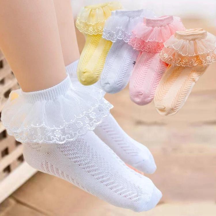 free size New Princess Baby Girl Socks Lace Ruffle Kids Girls Socks for 2 to 8 year babys free size Meia Infantil baby girl socks