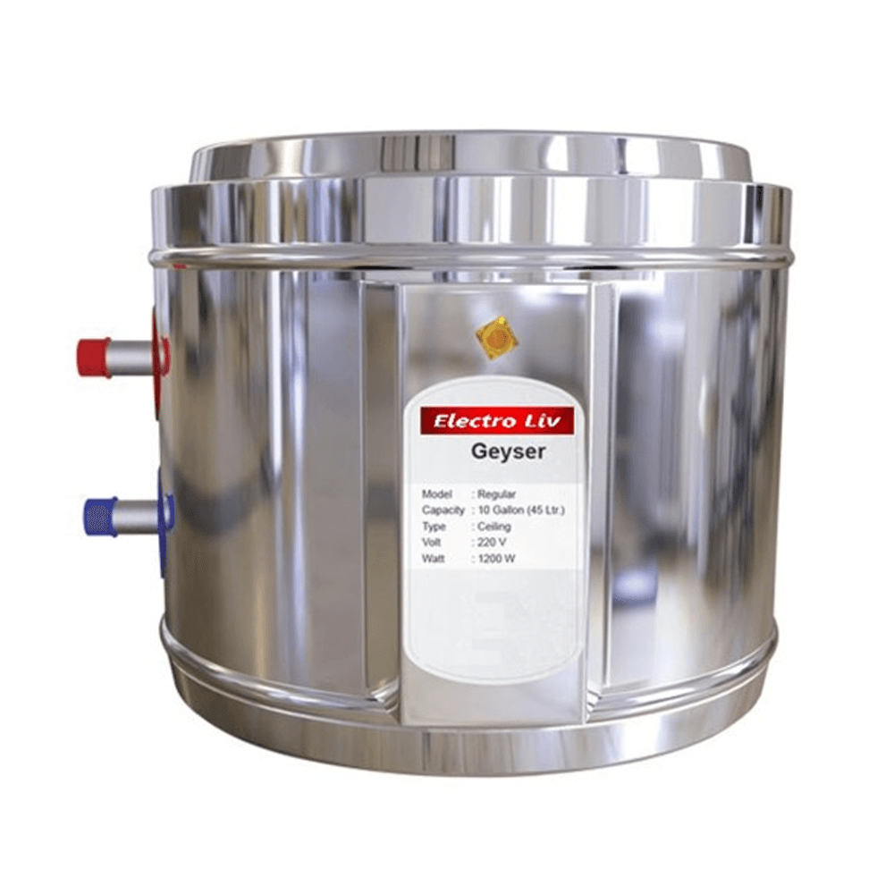 Stainless Steel Water Heater Geyser - 45 Liter - Silver
