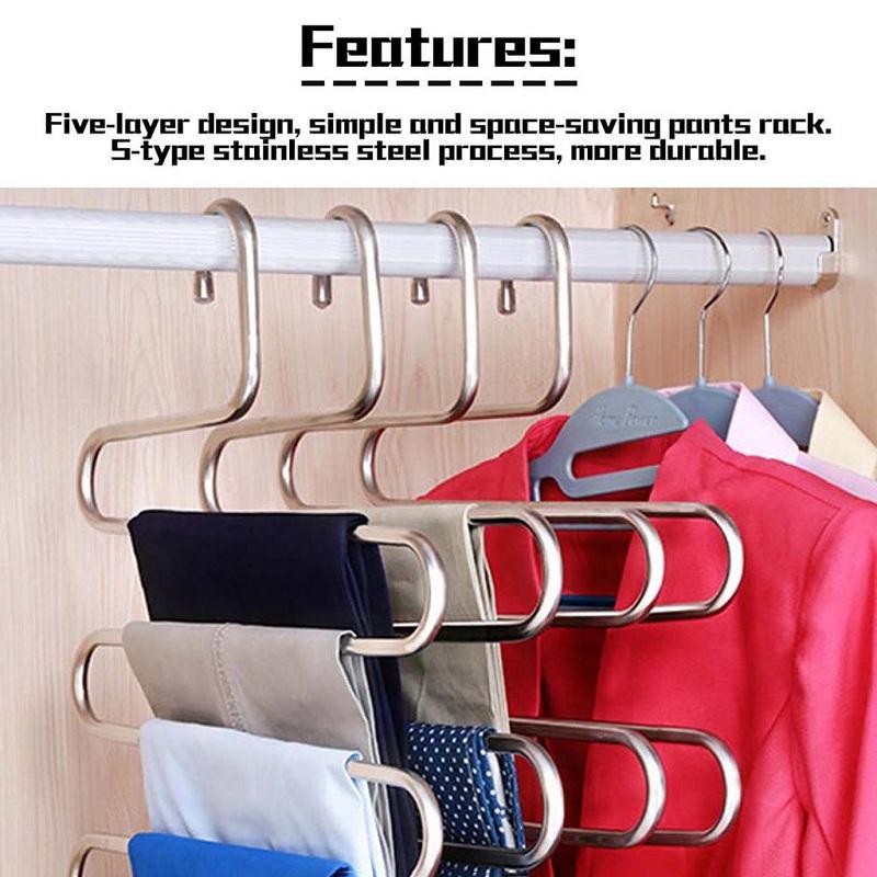 5 layers shape clothes hangers