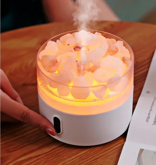 Crystal Salt Stone Aroma Difffuser With LED Light