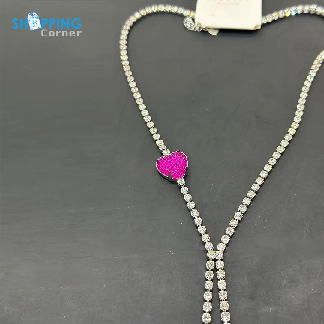 Silver Double Puffy Heart Necklace