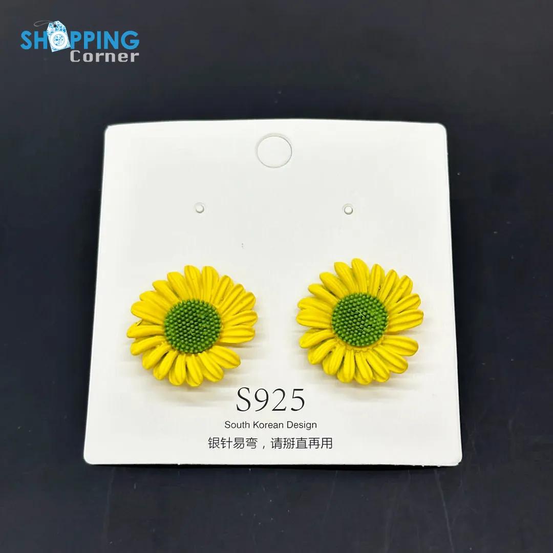 Fashion Kpop Yellow Daisy Flower Earring