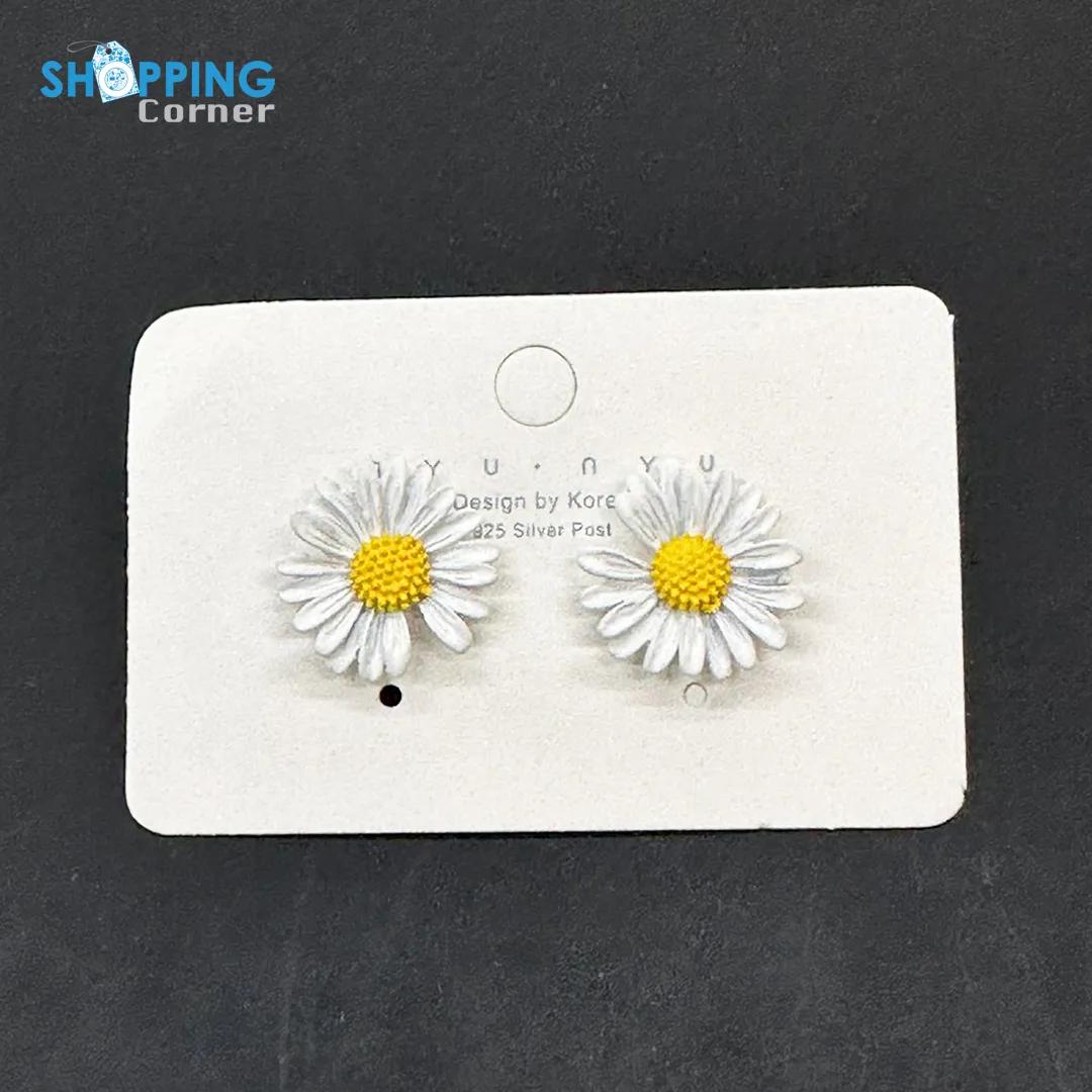 Fashion Kpop White Daisy Flower Earring