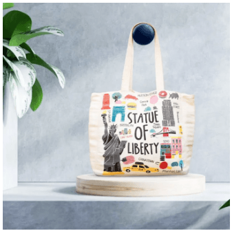 Canvas Aesthetic Eco Friendly Tote Bag Jute Bag Shoulder Tote Bags For Women